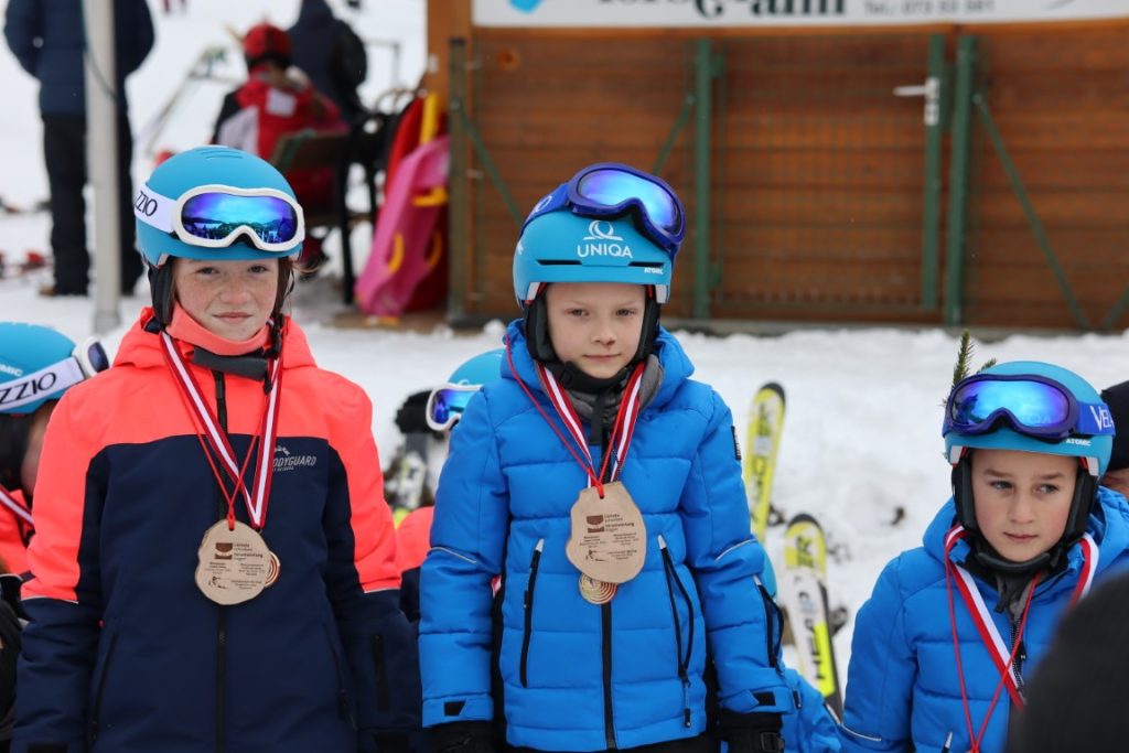 Les gagnants de la compétition de ski